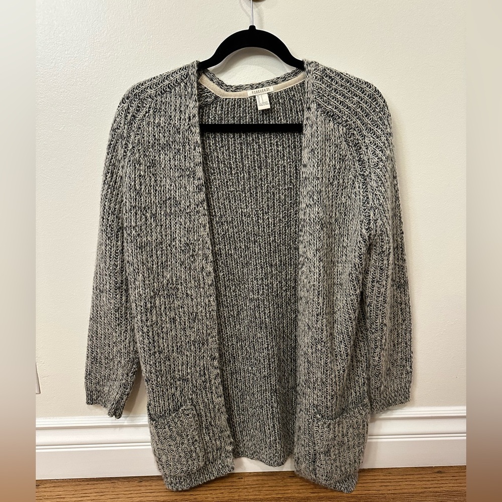 Black and White Marl Knit Cardigan, Size S